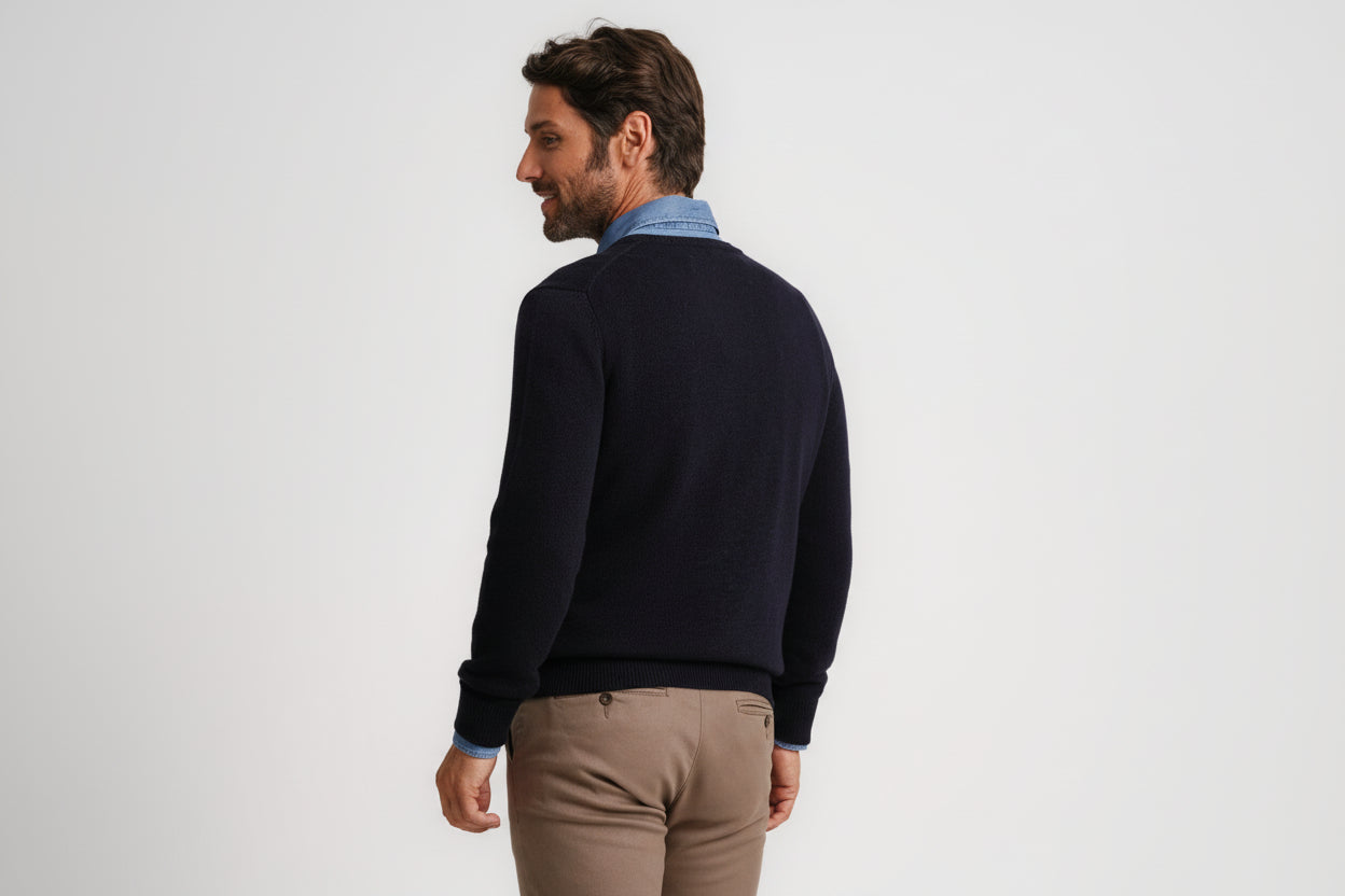 Mr. Blue Thick Wool Pullover