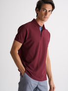 Polo de piquet rojo de corte estándar de Mr. Blue