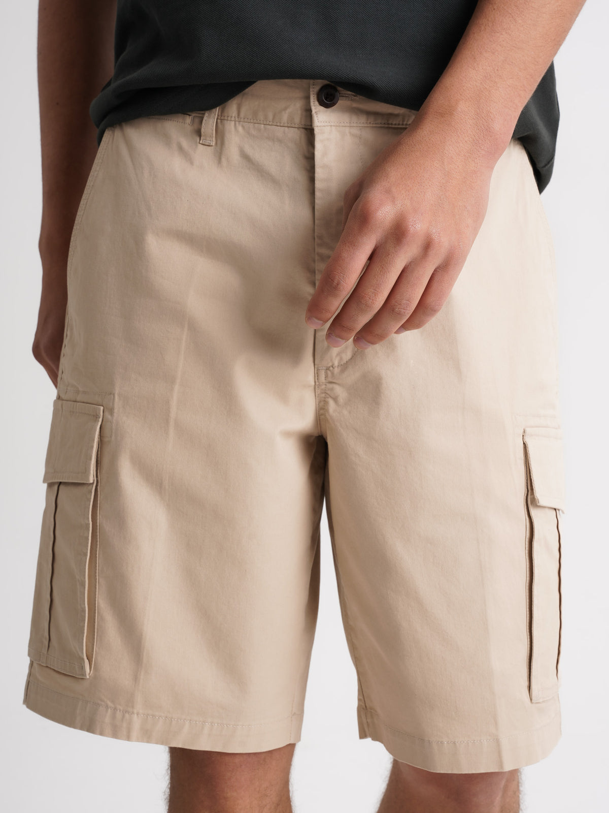 Regular Fit Beige Mr. Blue Shorts