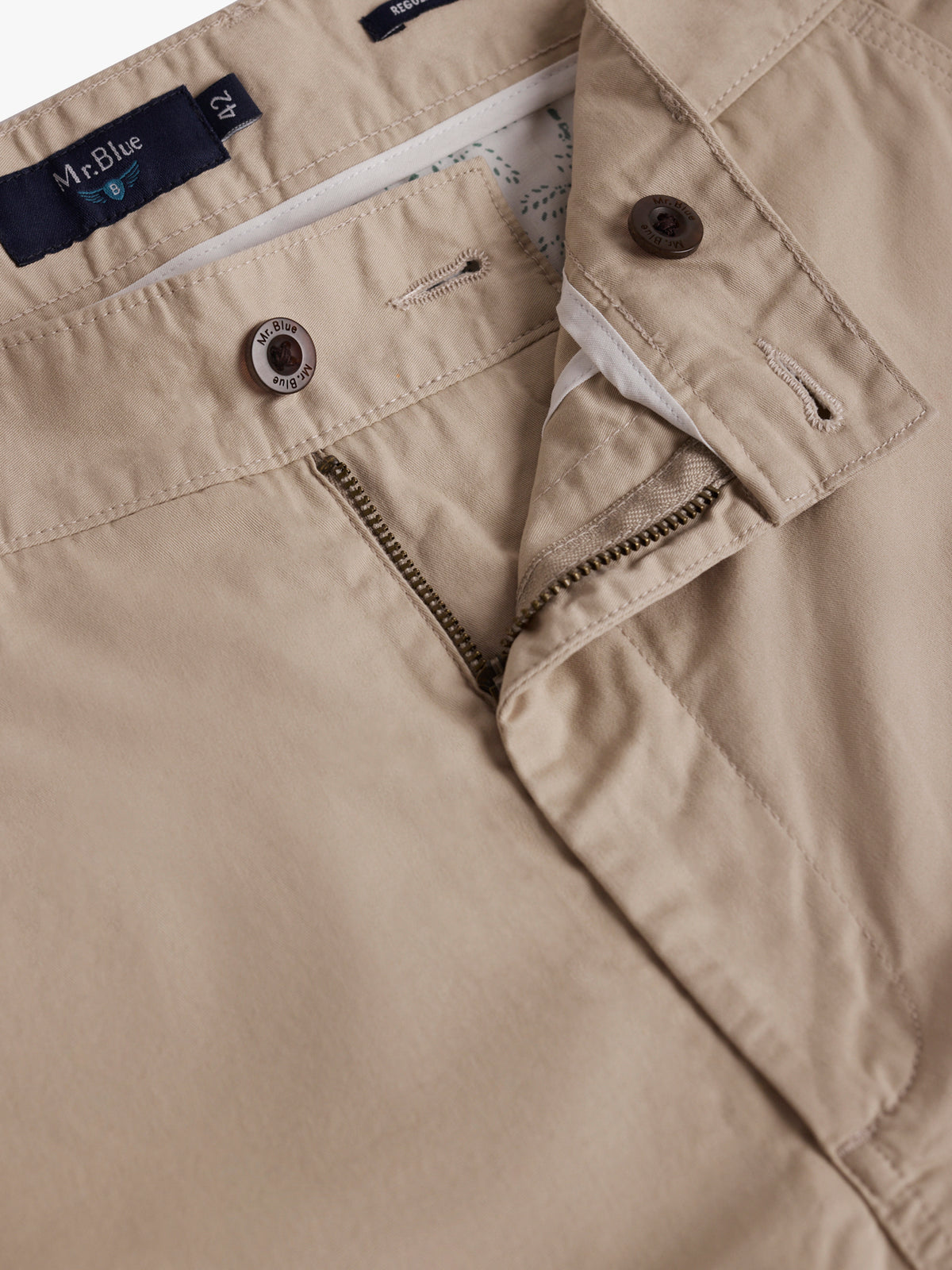 Regular Fit Beige Mr. Blue Shorts
