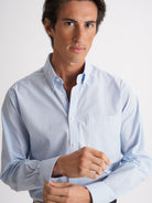 Camisa Regular Fit Popeline Azul Mr. Blue