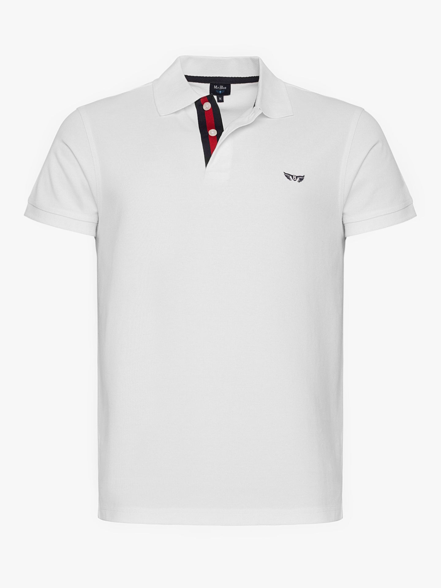 Polo Regular Fit Piquet Branco Mr. Blue