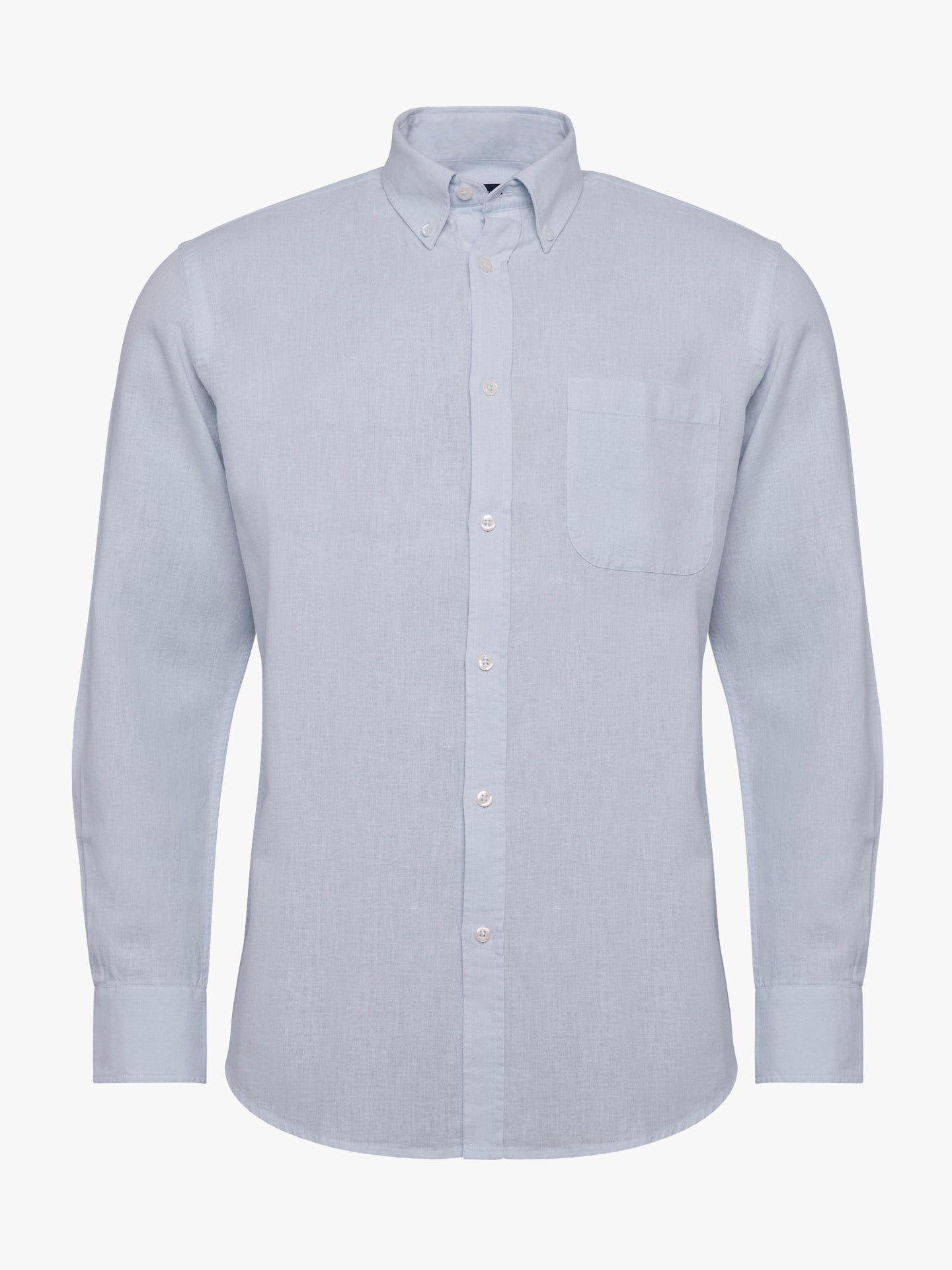 Camisa Regular Fit Linho Azul Mr. Blue