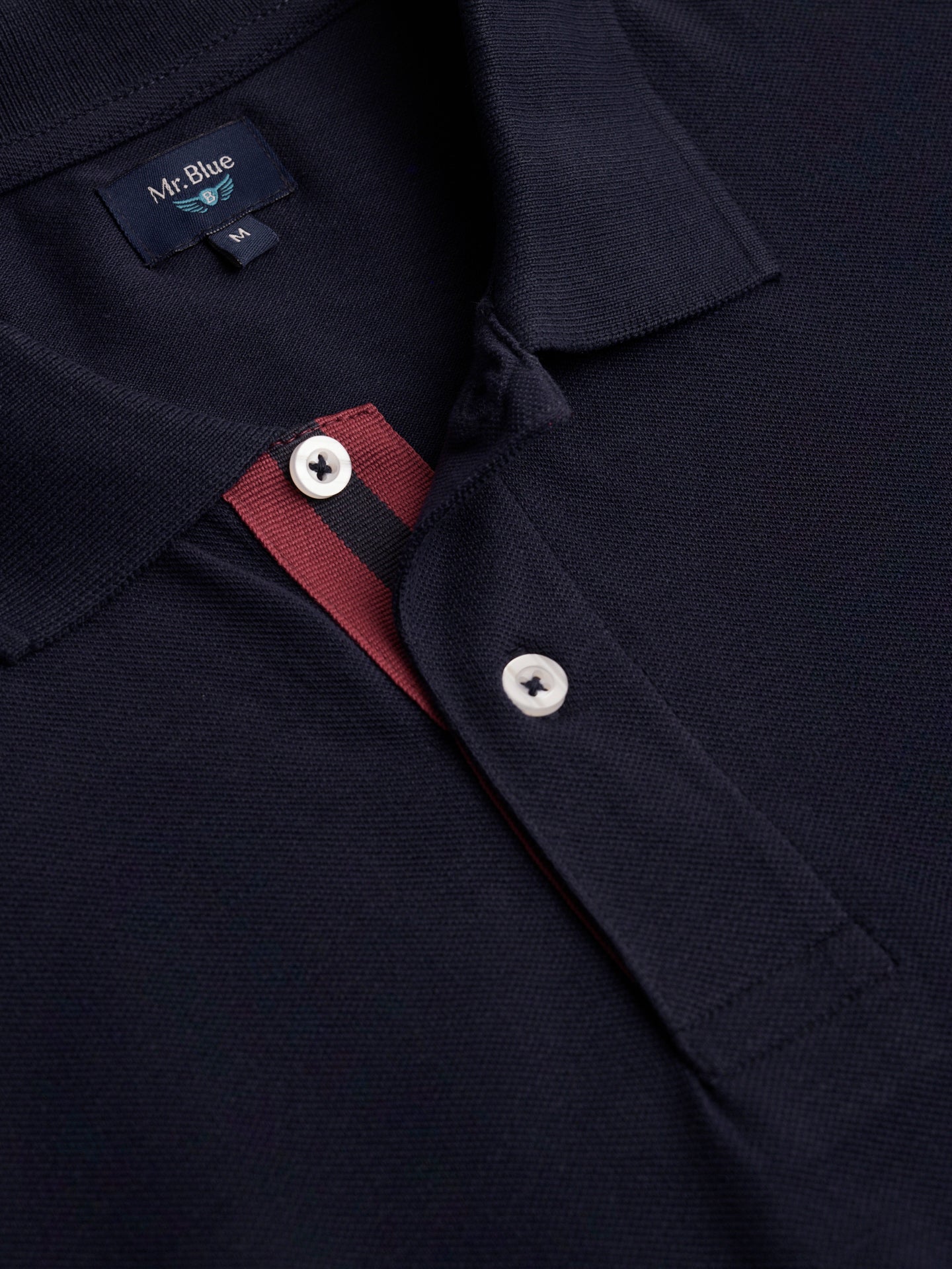 Polo de piqué de corte estándar de Mr. Blue