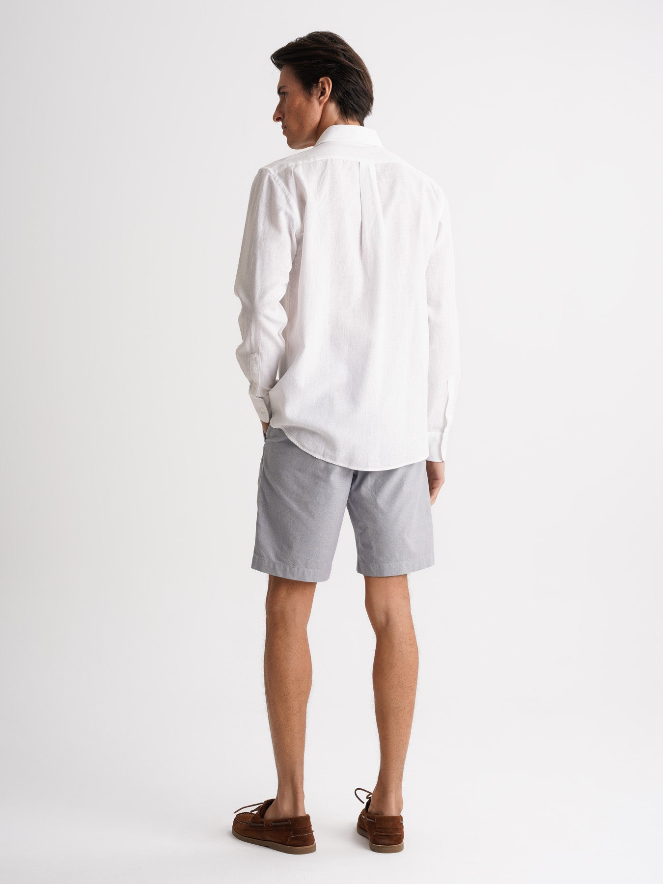 Camisa Regular Fit Linho Branca Mr. Blue