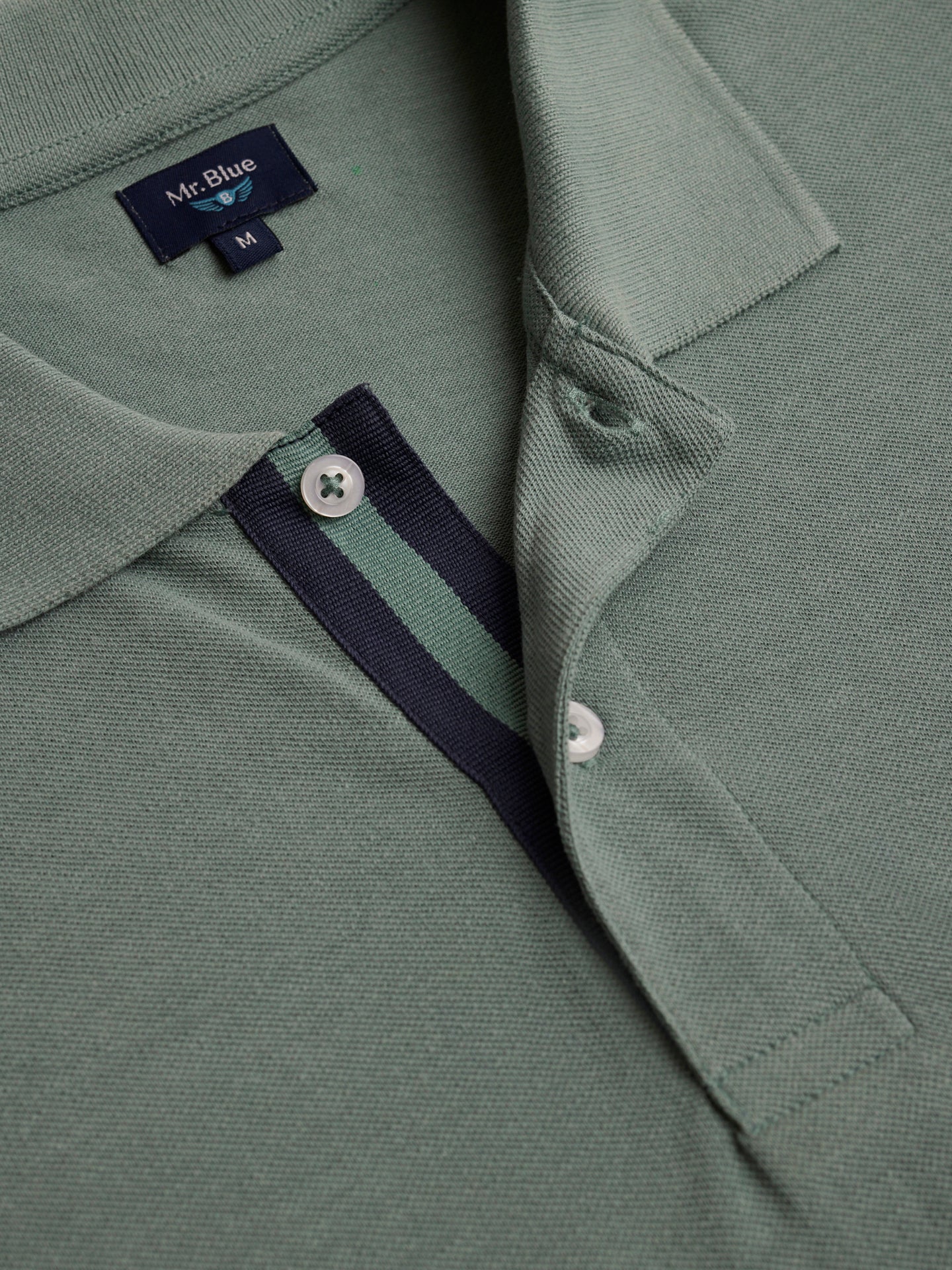 Polo Regular Fit Piquet Verde Mr. Blue