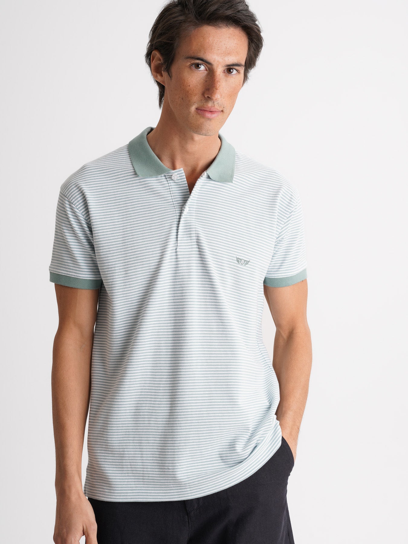Polo de piqué de corte estándar de Mr. Blue