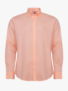 Mr. Blue Orange Regular Fit Herringbone Shirt