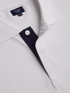 Polo Regular Fit Piquet Branco Mr. Blue